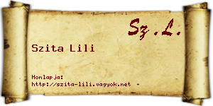 Szita Lili névjegykártya