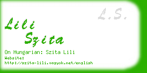 lili szita business card